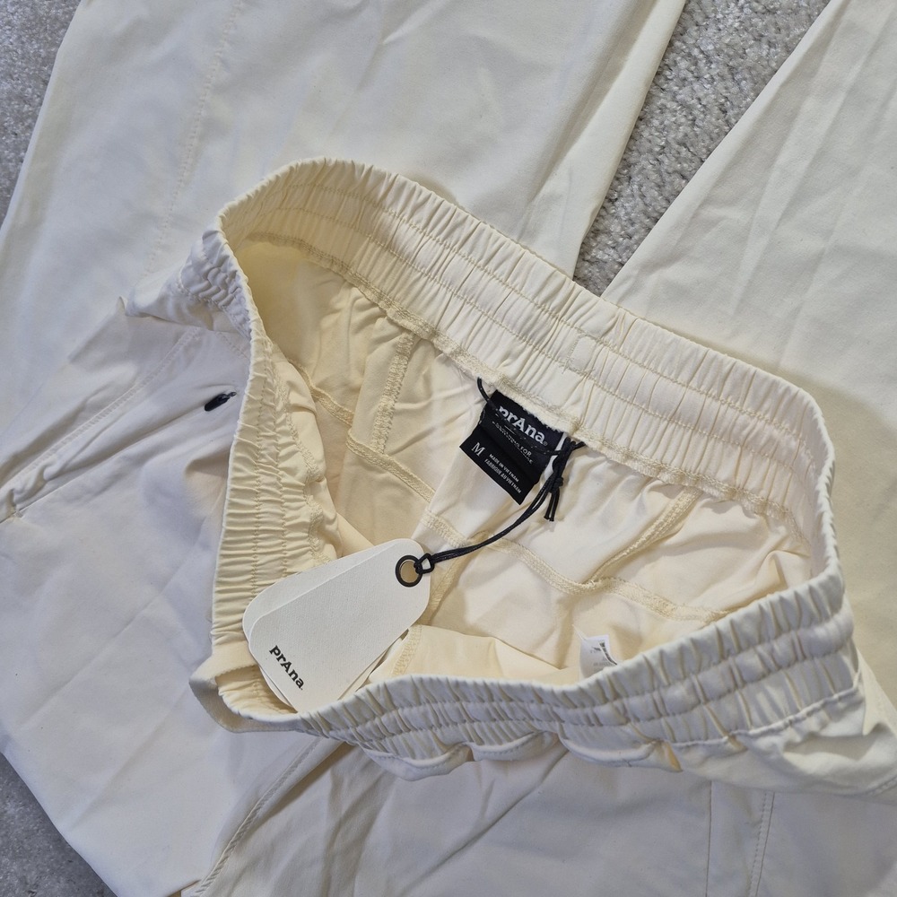 Prana Send Off Pants Womens Medium Yellow Wide Leg Drawstring Comfort Athleisure - Picture 4 of 15